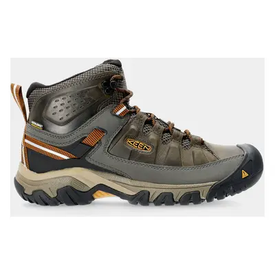 Turistické boty Keen Targhee III Mid WP - black olive/brown