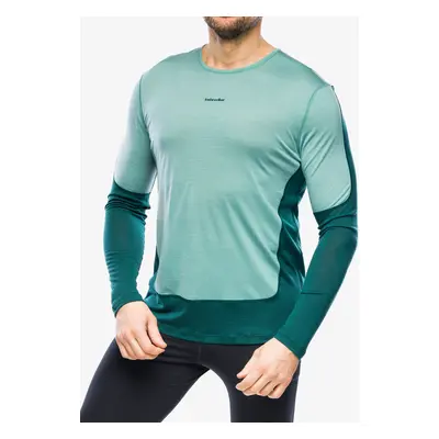 Mikina bez kapuce Icebreaker Merino ZoneKnit Energy Wind LS Tee - fathom/ray