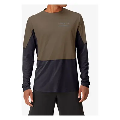 Mikina na běhání Norrona Senja Equaliser Lightweight Long Sleeve - olive night