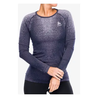 Dámská funkční mikina Odlo Performance Warm Blackcomb BL Top Crew Neck LS - gray ridge