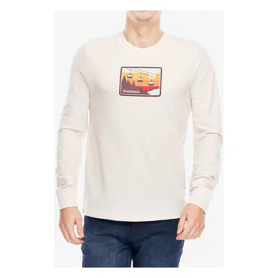 Mikina bez kapuce Smartwool Gondola Ride Graphic Long Sleeve Tee - almond