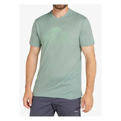 Merino triko Icebreaker Merino Tech Lite SS T Rising Light - moss