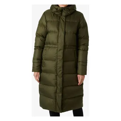 Dámský péřový kabát Helly Hansen Essence Long Down Coat - utility green/snow