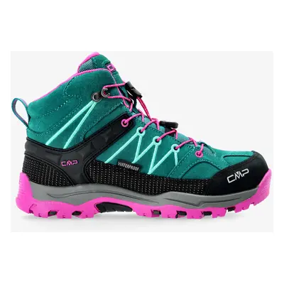 Dívčí boty CMP Kids Rigel Mid WP - lake/pink fluo