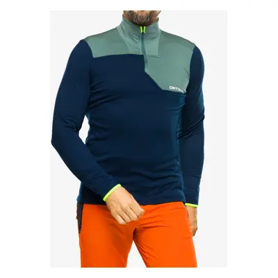 Funkční mikina pánská Ortovox Fleece Light Zip Neck - deep ocean