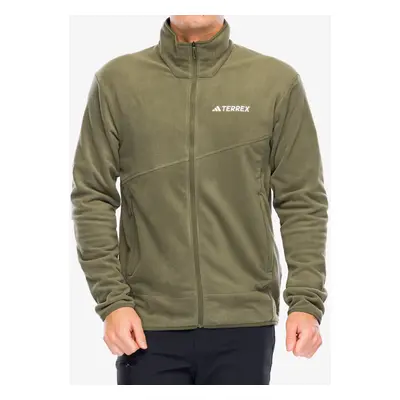 Fleece mikina adidas TERREX Multi Full Zip Fleece Jacket - olive strata