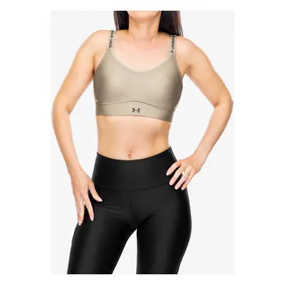 Sportovní podprsenka Under Armour Infinity 2.0 Mid Sports Bra - taupe dusk/black