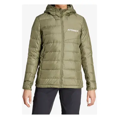 Dámská péřová bunda adidas TERREX Multi Light Down Hooded Jacket - olive strata