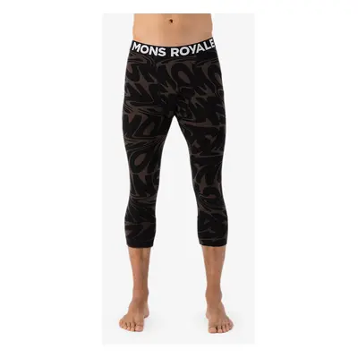 Termolegíny Mons Royale Cascade Merino Flex 3/4 Legging - signal lost cedar