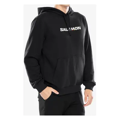 Mikina s kapucí Salomon Logo Perf HD - deep black