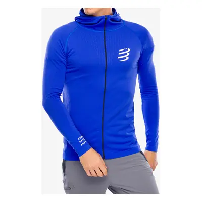 Mikina s kapucí Compressport 3D Thermo Seamless Hoodie Zip - dazz blue