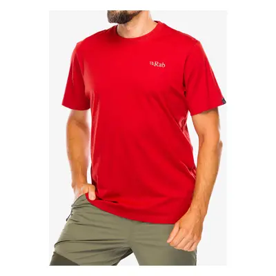 Tričko s potiskem Rab Stance Mountain Peak Tee - red clay