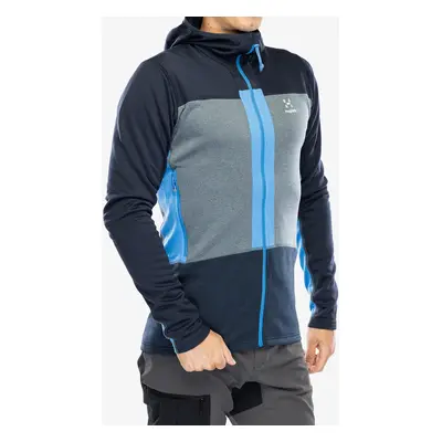 Mikina s kapucí Haglofs ROC Flash Mid Hood - tarn blue/steel blue