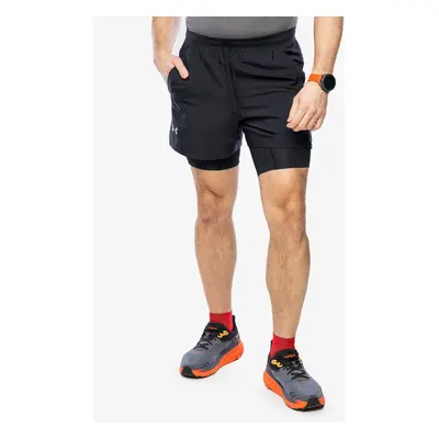 Běžecké kraťasy Under Armour Launch inch 2-in-1 Short - black/black/reflective