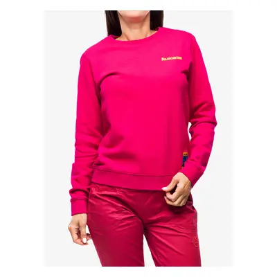 Mikina dámská bez kapuce La Sportiva Climbing on the Moon Sweatshirt - fucsia/giallo