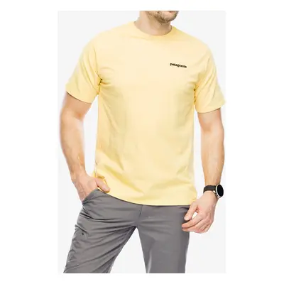 Bavlněné tričko Patagonia P-6 Logo Responsibili-Tee - milled yellow