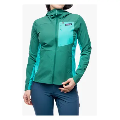 Softshellová bunda dámská Patagonia R1 CrossStrata Hoody - conifer green