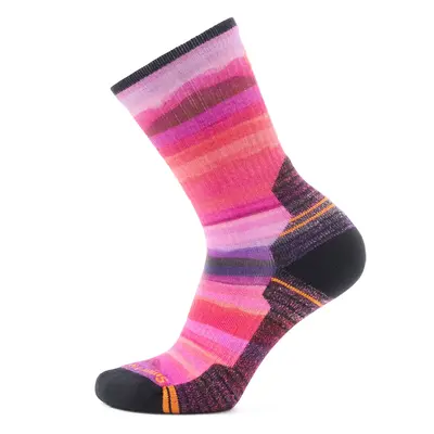 Dámské ponožky Smartwool Hike Light Cushion Hilltop Daydream Print Crew Socks - power pink