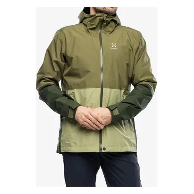 Bunda do deště Haglofs Finch Proof Jacket - olive green/seaweed green