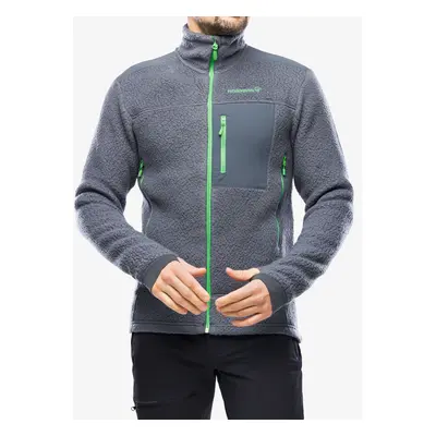 Fleecová mikina Norrona Trollveggen Thermal Pro Jacket - cool black/classic green