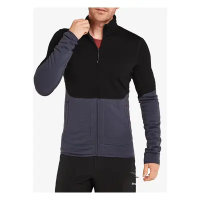 Rozepínací mikina Icebreaker Merino RealFleece Descender LS Zip - graphite/black/cd