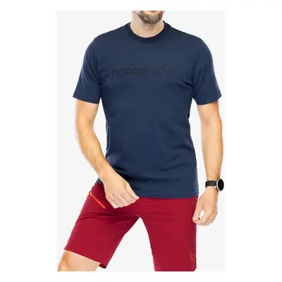 Bavlněné tričko pánské Norrona Cotton Norrona Viking T-Shirt - indigo