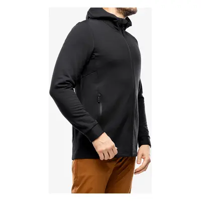 Fleece mikina Mons Royale Arcadia Merino Fleece Hoody - black