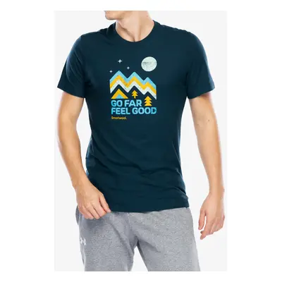 Tričko s potiskem Smartwool Alpine Sky Graphic Short Sleeve Tee Slim Fit - twilight blue