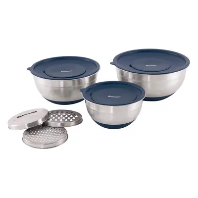 Sada nádobí Outwell Chef Bowl Set with Lids & Graters - silver