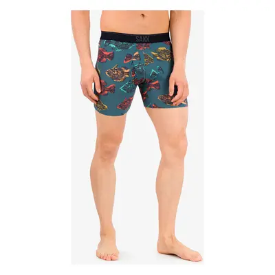 Termoaktivní boxerky Saxx Quest Boxer Brief Fly - shadow fish/blue