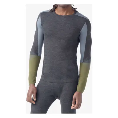 Funkční mikina Smartwool Intraknit Thermal Merino BL Colorblock Crew - charcoal/winter moss