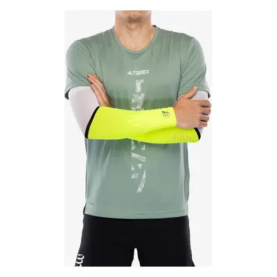 Kompresní návleky na ruce Compressport ArmForce Ultralight - white/safe yellow