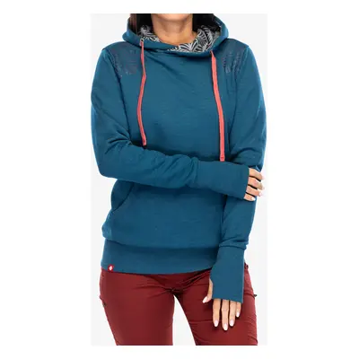 Dámská mikina s kapucí Ocun Hoodie - blue opal/silverscone