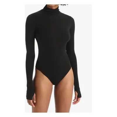 Dámská funkční mikina Icebreaker Queens LS High Neck Bodysuit - black