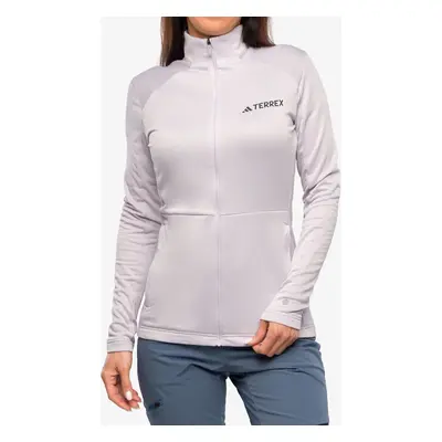 Dámská mikina na zip adidas TERREX Multi Full Zip Fleece Jacket - silver dawn