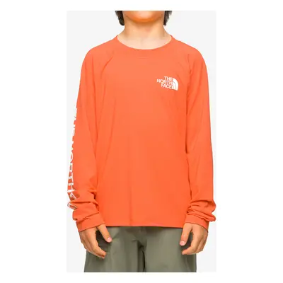 Chlapecká mikina The North Face Amphibious L/S Sun Tee - retro orange