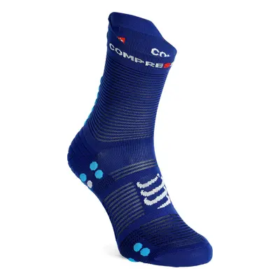 Běžecké ponožky Compressport Pro Racing Socks v4.0 Run High - sodalite/fluo blue