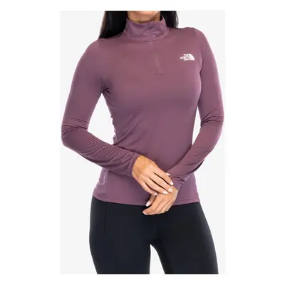 Dámská mikina bez kapuce The North Face Flex 1/4 Zip Tee Slim - midnight mauve