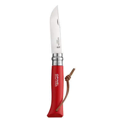 Turistický nůž s obalem Opinel No.08 Inox Origins - red