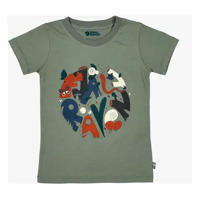 Dětské tričko Fjallraven Kids Forest Findings T-shirt - patina green