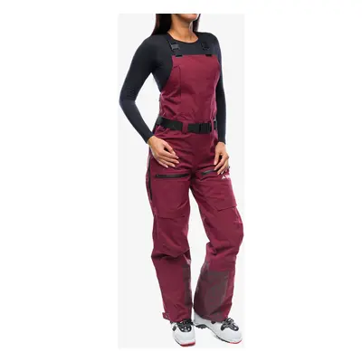 Skialpové kalhoty dámské adidas TERREX Techrock 3L GORE-TEX Bib Pants - shadow red