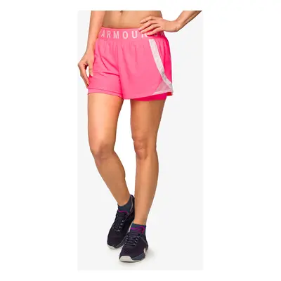 Kraťasy dámské Under Armour Play Up 2-in-1 Shorts - cerise/white/white