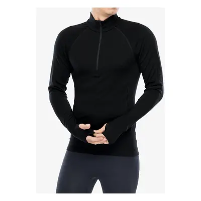 Funkční mikina Icebreaker MerinoFine Polar LS Half Zip - black