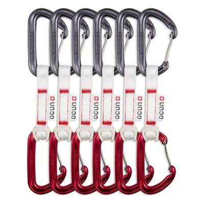 Lezecké expresky Ocun Hawk QD Wire Bio-Dyn-Ring mm cm 6-pack - red