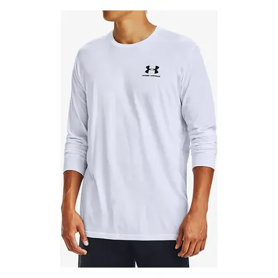 Tričko s dlouhým rukávem Under Armour Sportstyle Left Chest LS - white/black