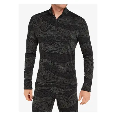 Funkční mikina Icebreaker Merino Vertex LS Half Z Snow Guide - black/galaxy/j