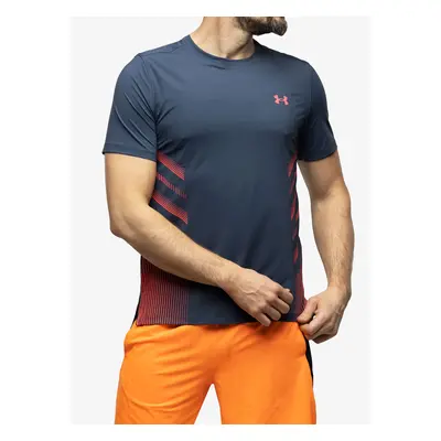 Běžecké tričko Under Armour Iso-Chill Laser Heat SS - downpour gray/pink/reflective