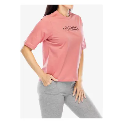 Dámské tričko s potiskem Columbia North Cascades Relaxed Tee - pink agave/casual brand