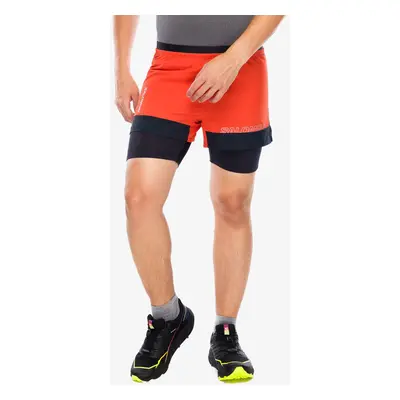 Běžecké kraťasy Salomon Cross 2in1 Shorts - tomato/deep black