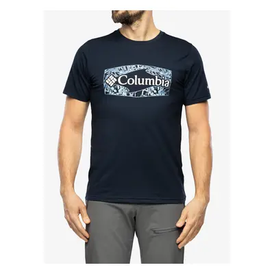 Tričko s potiskem Columbia Sun Trek S/S Graphic Tee - coll navy/palmed hex graphic